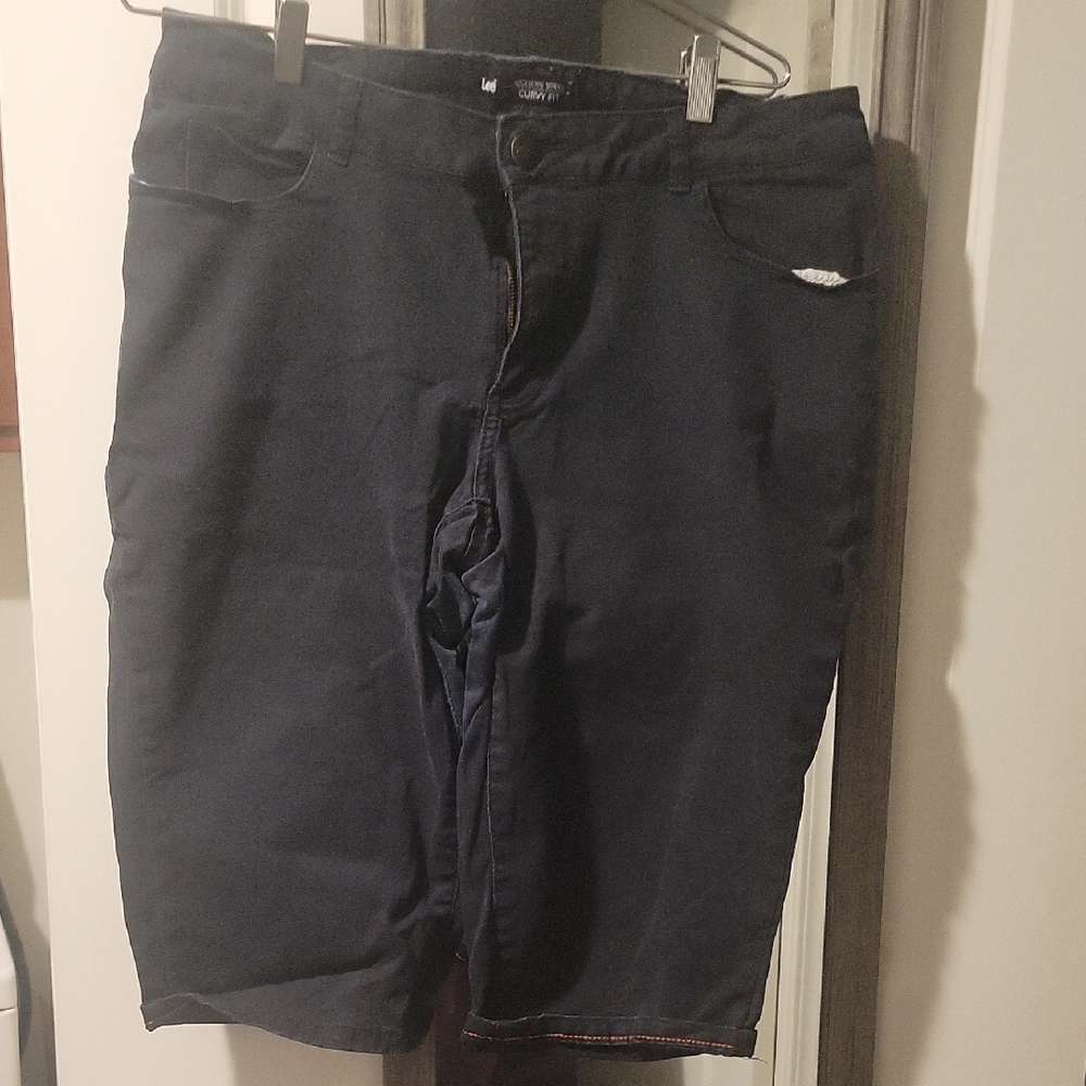 Lee Modern Series Curvy Fit Shorts - Dark Blue (2)